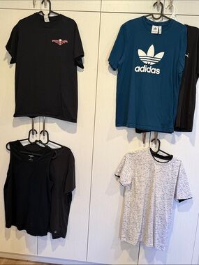 adidas Teal Blue Trefoil Logo Short Sleeve Tee bundle 6